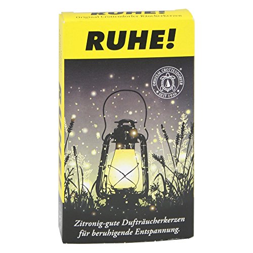 Räucherkerzen Ruhe! 1 x 4 Räucherkerzen, Größe XL, Zitronig-Gute Dufträucherkerzen Sorgen für eine beruhigende Atmosphäre und Entspannung von Crottendorfer