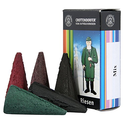 Original Crottendorfer - Riesen Räucherkerzen - Duft: Bunte Riesen Mix - Menge: 5 Stück - Größe: XL - Made in Germany von Crottendorfer