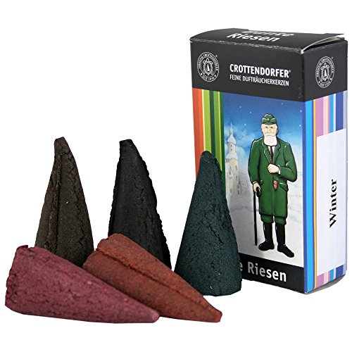 Original Crottendorfer - Riesen Räucherkerzen - Duft: Bunte Riesen in Winteredition - Menge: 5 Stück - Größe: XL - Made in Germany von Crottendorfer
