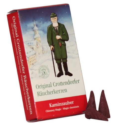 original Crottendorfer Räucherkerzen - Räucherkegel, echt Erzgebirge "Kaminzauber", Inhalt: 24 Stück von Crottendorfer Räucherkerzen