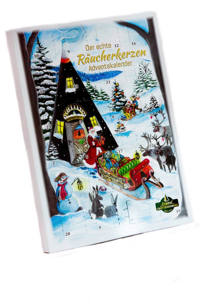 Crottendorfer Adventskalender Räucherkerzenland - mit 24 duftenden Überraschungen zur Adventszeit, für Entspannung, Wohlbefinden & Weihnachtsstimmung - Made in Germany von Crottendorfer