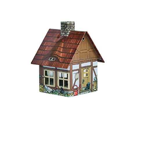 Crottendorfer - Räucherhaus Metall inkl. Räucherkerzenhalter - für Räucherkerzen Gr. M - Maße: 7,2 x 7,8 x 9,8cm - Motiv: Bauernhaus - Made in Germany von Crottendorfer