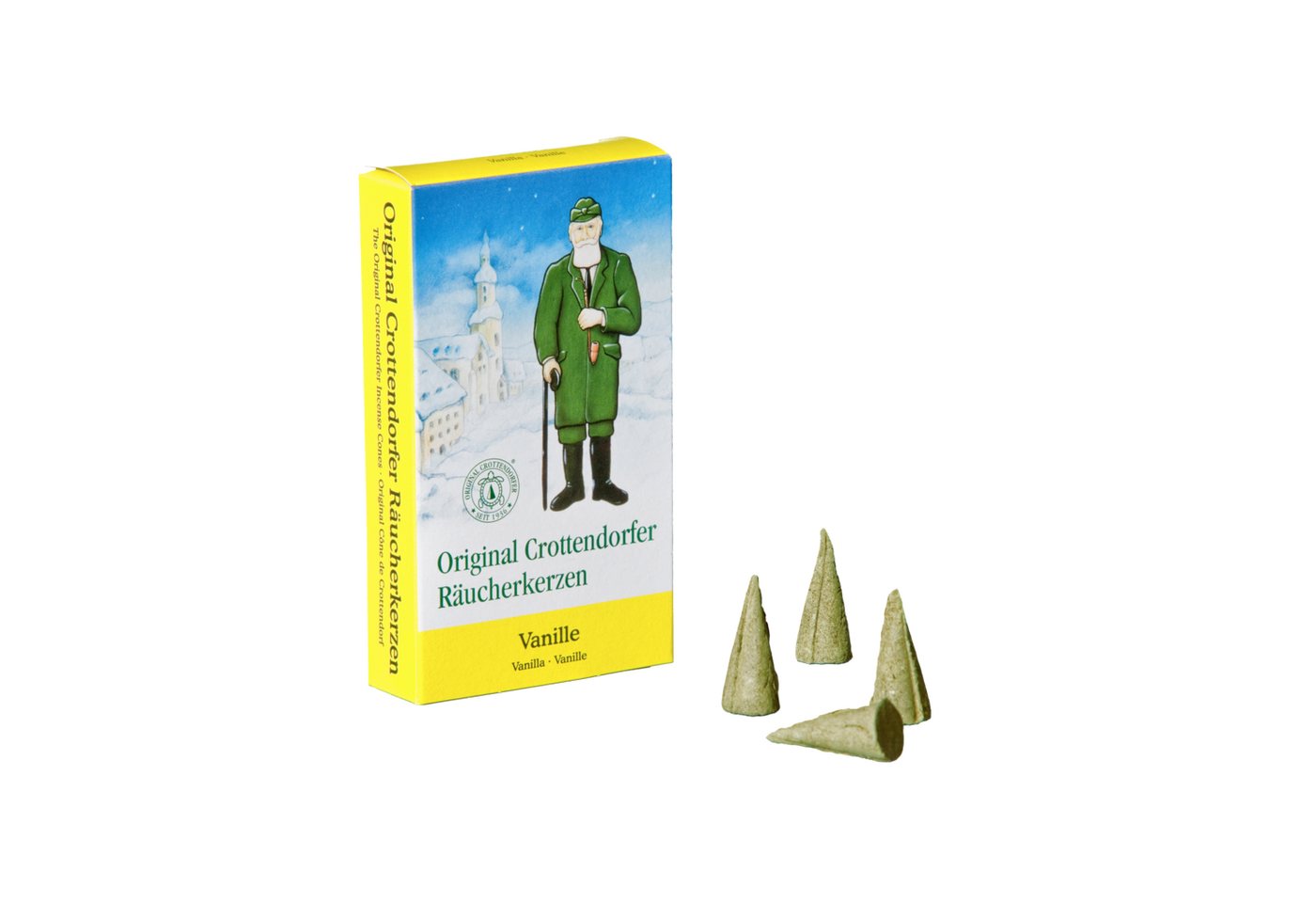 Crottendorfer Räucherkegel Original Crottendorfer Räucherkerzen Duft-Auswahl Weihnachtsdüfte (24 Stück pro Packung), Original Erzgebirge von Crottendorfer