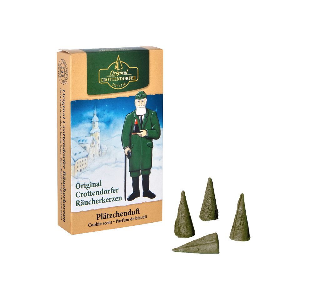 Crottendorfer Räucherkegel Original Crottendorfer Räucherkerzen Duft-Auswahl Weihnachtsdüfte (24 Stück pro Packung), Original Erzgebirge von Crottendorfer