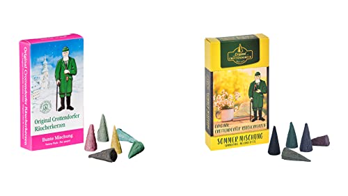 Crottendorfer Räucherkerzen - 2er Set Jahresmischung - Düfte: Bunte Mischung und Sommer Mischung - Menge: 48 Stück - Made in Germany Crottendorfer Räucherkerzen - 2er Set Jahresmischung - Düfte: Bunte Mischung und Sommer Mischung - Menge: 48 Stück - Made in Germany von Crottendorfer