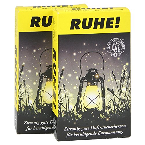 Crottendorfer Räucherkerzen "RUHE!" - mit leichtem zitronigen Duft um lästige Gäste zu vermeiden - 2er Pack in Größe M - 2x24 Stück - Made in Germany von Crottendorfer