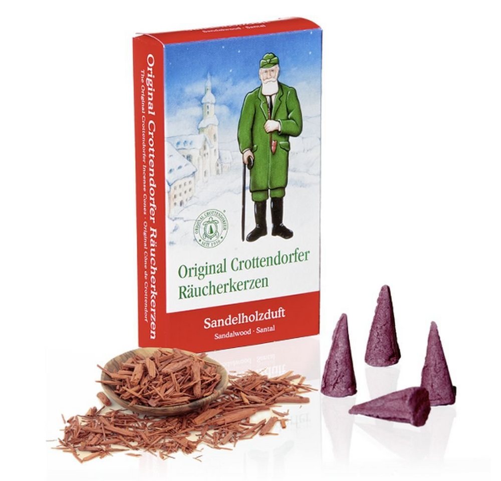 Crottendorfer Räuchermännchen 1 Päckchen Räucherkerzen- Sandel - 24er Packung von Crottendorfer