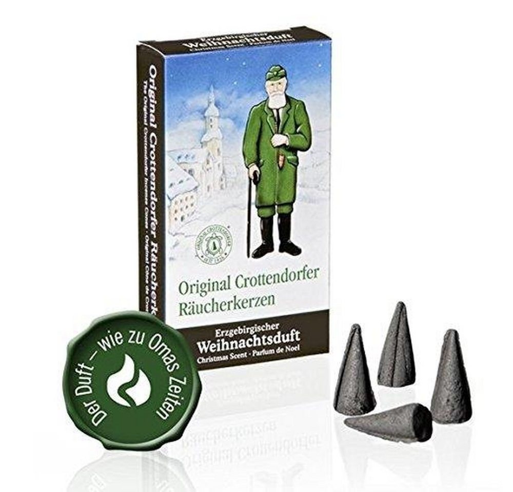 Crottendorfer Duftkerze 2 Päckchen- Erzgebirgischer Weihnachtsduft - 24er Packung von Crottendorfer