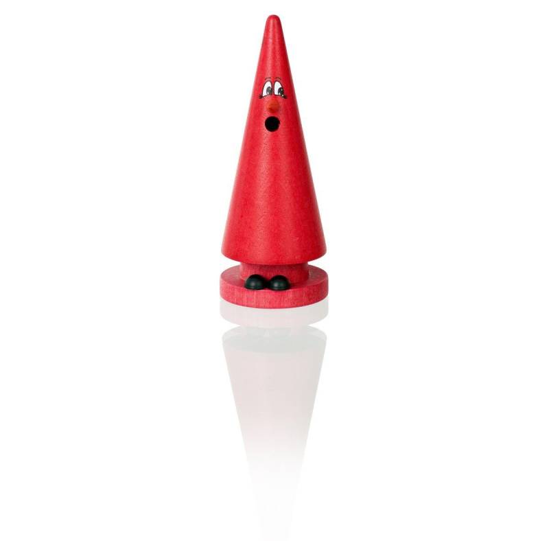 Crottendorfer Räuchermännchen 2058, Susi Sandel in rot, Ziegenbein aus Holz 13cm, Made in Germany von Crottendorfer