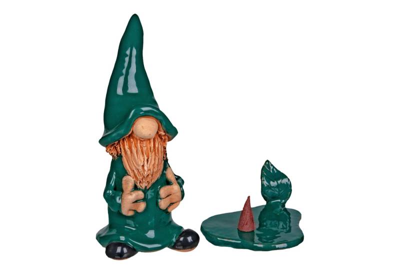 Crottendorfer Räuchermännchen Crottendorfer Räucherfiguren aus Keramik, Wichtel, inklusive 24 Stück Räucherkerzen Größe M von Crottendorfer