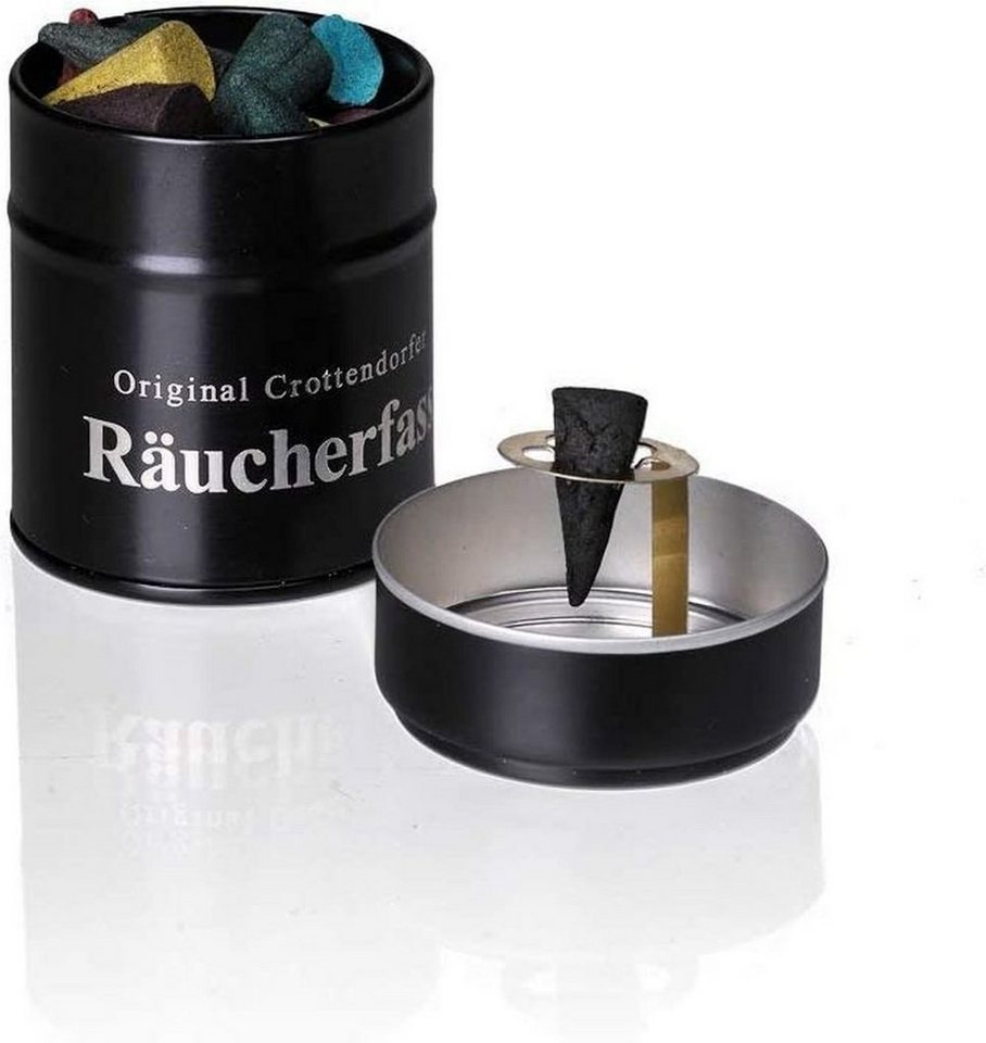 Crottendorfer Duftkerze Räucherfass mit 20 Räucherkerzen - Sandelholzduft von Crottendorfer