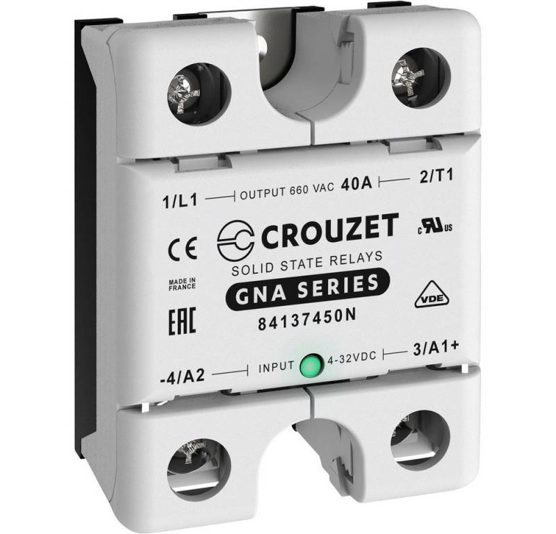 Crouzet Zeitrelais Crouzet Halbleiterrelais 84137450N 40 A Schaltspannung (max): 660 V/A, (GNA40DZH) von Crouzet