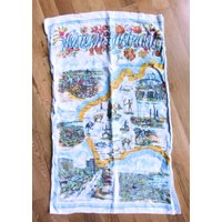 Australien Geschirrtuch Midcentury Souvenir von CrowTreeVintage