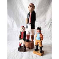 Drei Matrosen Holzschnitzerei 11, 5 Zoll von CrowTreeVintage