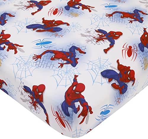 Marvel Spiderman Spannbetttuch für Kinderbett, 100 % weiche Mikrofaser, Baby-Laken, passend für Standardgröße 71,1 x 132,1 cm Marvel Spiderman Spannbetttuch für Kinderbett, 100 % weiche Mikrofaser, Baby-Laken, passend für Standardgröße 71,1 x 132,1 cm von Iridescent