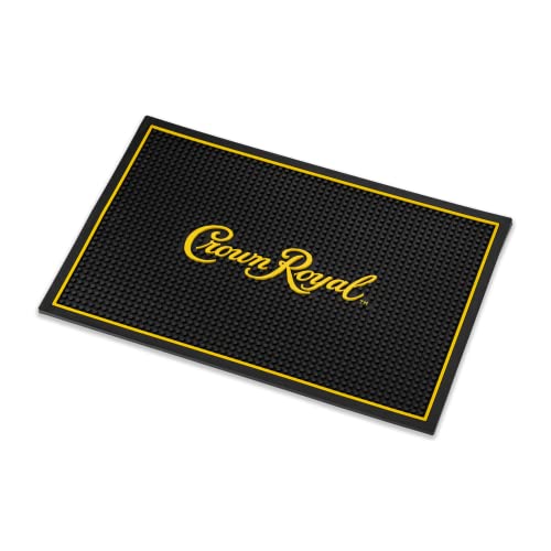 Lord's Rocks Crown Royal Neuheit Bar Matte I Langlebige und stilvolle Service Bar Matte für verschüttete Flüssigkeiten I Theke Glas Trocknungsmatte I Crown Royal-Themed Mehrzweck Bar Matte Kompatibel von Crown Royal