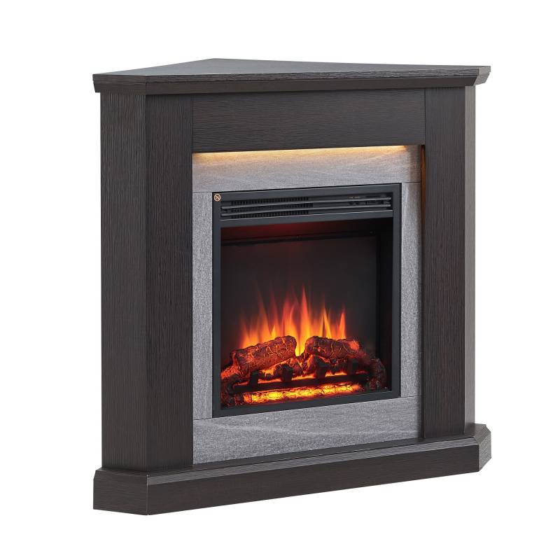 CrownFlame Elektrokamin 'Pegasos' dunkle Eiche 2 kW von CrownFlame