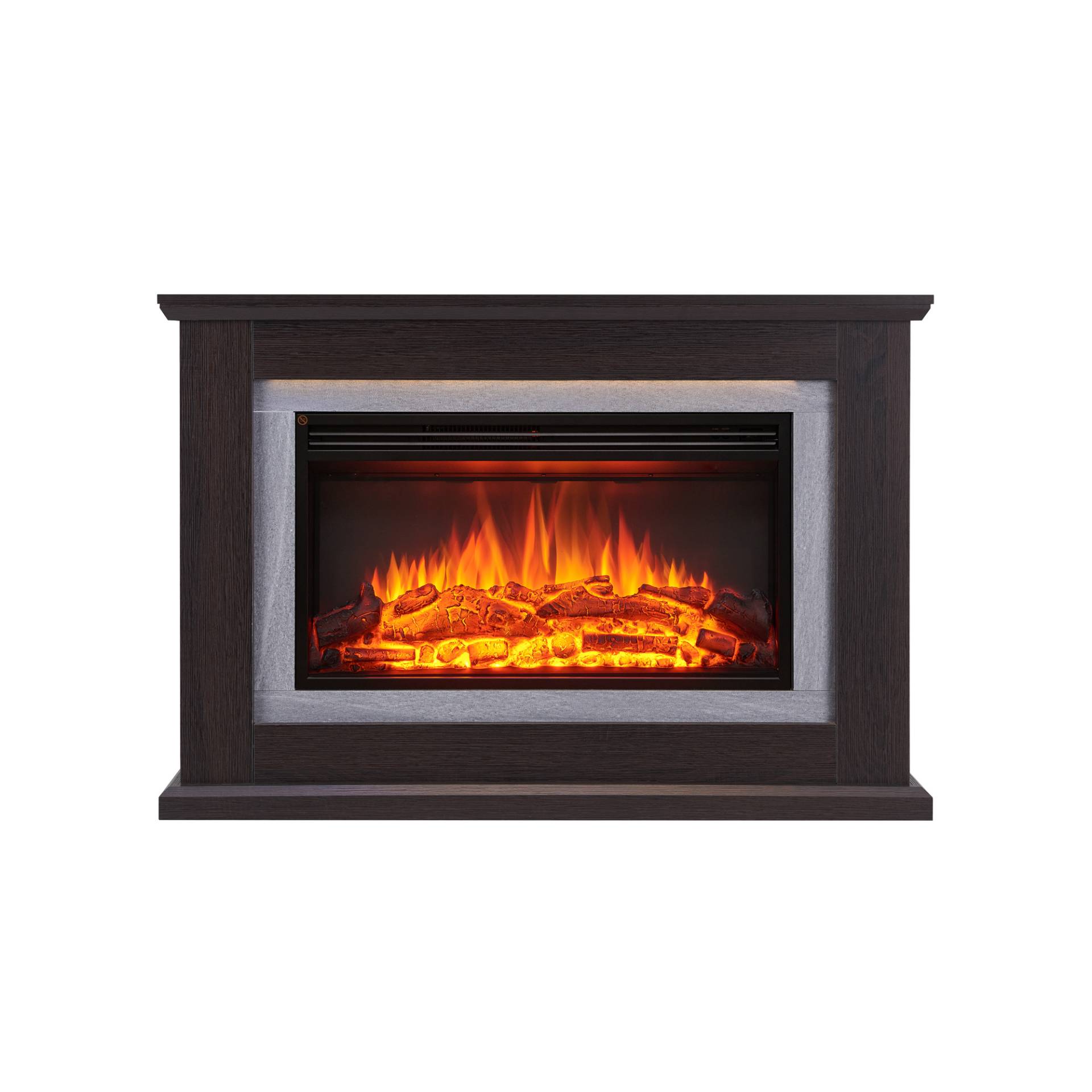 CrownFlame Elektrokamin 'Xenia' dunkelbraun 2 kW von CrownFlame