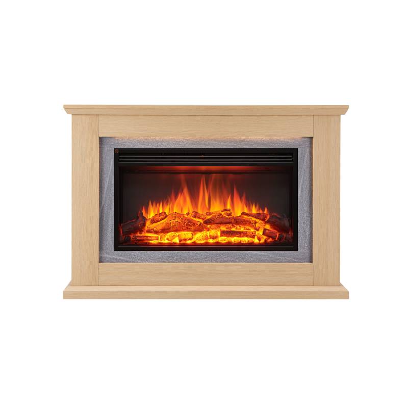 CrownFlame Elektrokamin 'Xenia' hellbraun 2 kW von CrownFlame