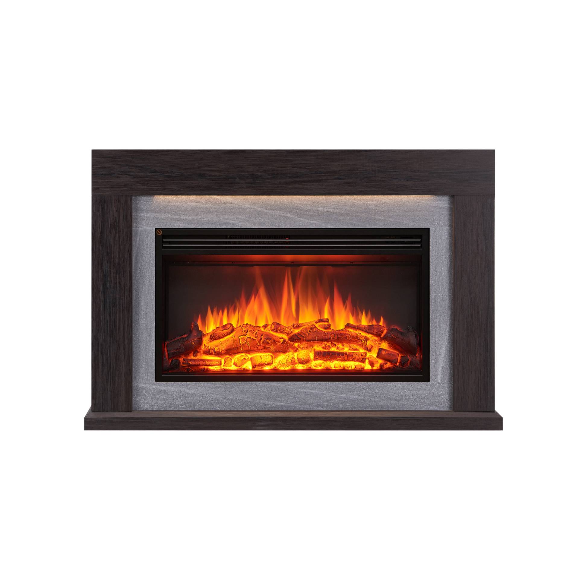 CrownFlame Elektrokamin 'Xerxes' dunkelbraun 2 kW von CrownFlame