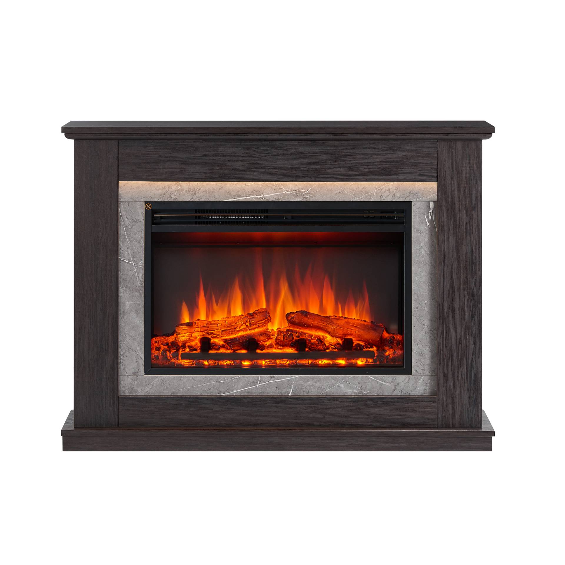 CrownFlame Elektrokamin 'Alexios' dunkelbraun 2 kW von CrownFlame