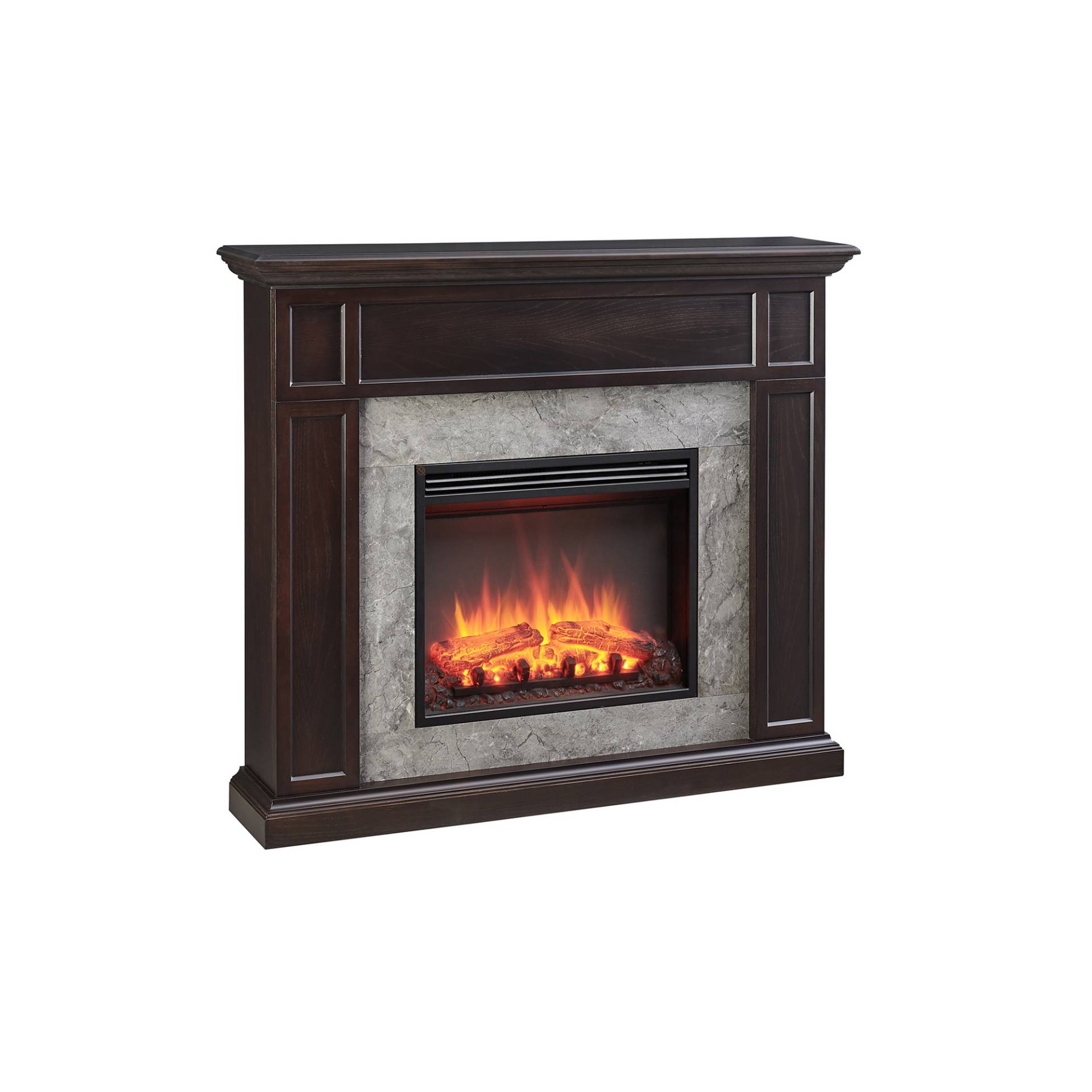 CrownFlame Elektrokamin 'Arthur' dunkle Eiche 2 kW von CrownFlame