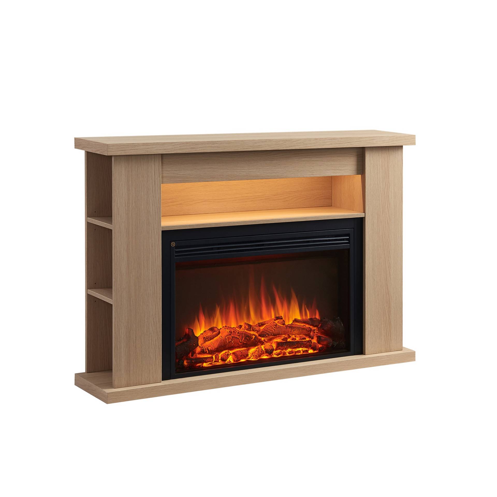 CrownFlame Elektrokamin 'Ruby' hellbraun 2 kW von CrownFlame