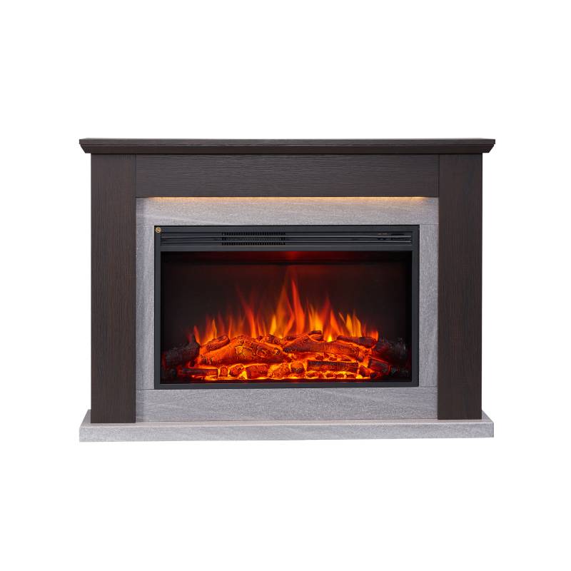 CrownFlame Elektrokamin 'Typhon' dunkelbraun 2 kW von CrownFlame
