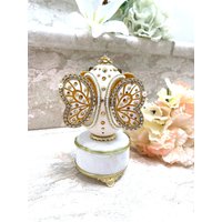 Faberge Stil Luxus Schmuck Box 24K Gold Citrin Geschenk Für Sie Handmade Natürliche Ei Ornament Ballerina Liebhaber Musik von CrownRegalCollection