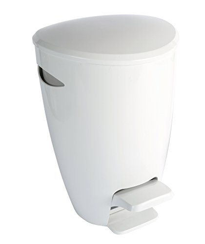 Croydex Badezimmer-Abfalleimer, Kunststoff, Weiß/Grau, 200 x 230 x 300 mm von Croydex