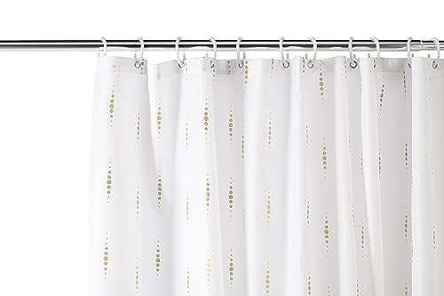 Croydex Gold Dotty Textil Duschvorhang Wasserabweisend Hygiene 'N' Clean 12 Ösen von Croydex