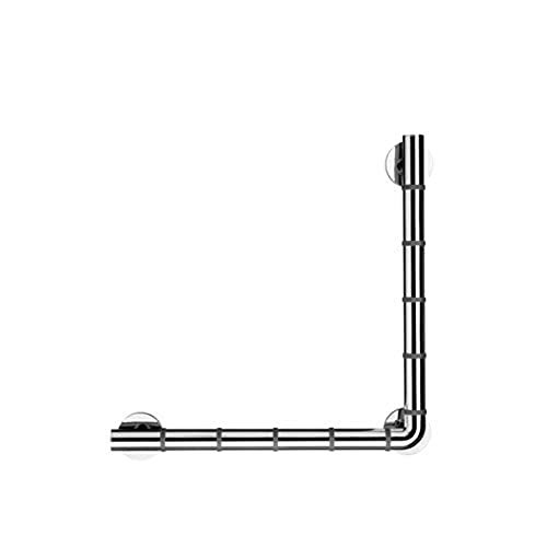 Croydex Grab-n-Grip Haltestange, modernes Design, mit weichen Gummiringen, 48 x 48 cm, Chrom von Croydex