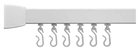 Croydex Profil 800 L-förmige Schiene 760x760-Weiß, Metall, weiß, 76x183x20 cm von Croydex