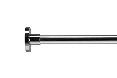 Croydex AD116541 Duschvorhangstange, rund, mit Ringen, maximale Länge 2500 mm, Chrom von Croydex