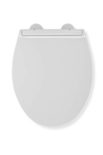 Croydex Sitzfester Toilettensitz, antibakteriell, Plastik, weiß, 44.5 x 36 x 5 cm von Croydex
