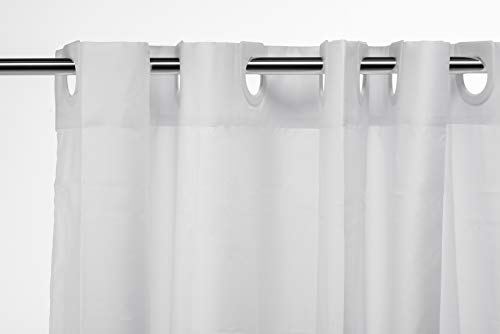 Croydex Textil-Duschvorhang, mit Ösen, Weiß von Croydex