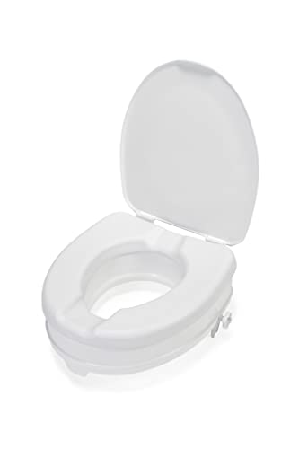 Croydex WL411022H Carragh Toilettensitzerhöhung mit Deckel, Weiß von Croydex