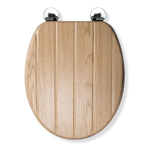 Croydex WL602176H Flexi-Fix Geneva Always Fits Never Slips antibakterieller WC-Sitz, Holz, Feder und Rille in heller Eichenoptik, 45 x 37.5 x 6,5 cm Croydex WL602176H Flexi-Fix Geneva Always Fits Never Slips antibakterieller WC-Sitz, Holz, Feder und Rille in heller Eichenoptik, 45 x 37.5 x 6,5 cm von Croydex