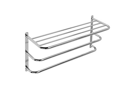 Croydex verchromter Baustahl Wand montiert Handtuch Rack und zusätzliche Rails von Croydex