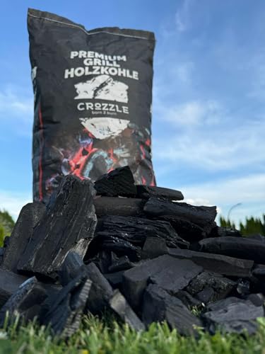 Crozzle Premium Buchenholzkohle – Extra heiß (700 °C), Brenndauer bis 2 Std., FSC-Zertifiziert & tropenfrei von Crozzle