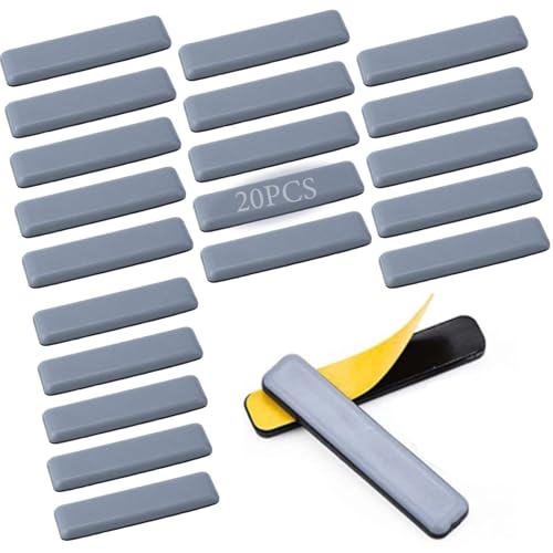 20 Stück Teflongleiter Selbstklebend, 75 x 16 mm (eckig) Robuste Teflongleiter,Selbstklebende Möbelschieber, Gleitoberfläche für Glatte Böden und Teppiche von Crrynuo