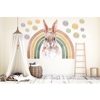 Kinderzimmer Wandaufkleber, Wandtattoo Wald, Regenbogen, Wandaufkleber von CrtvPrinting