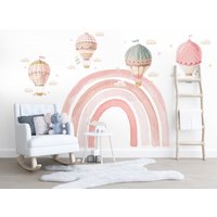 Regenbogen Wandaufkleber, Baby Mädchen Kinderzimmer Aufkleber, Wandtattoos, Boho Schlafzimmer Dekor von CrtvPrinting