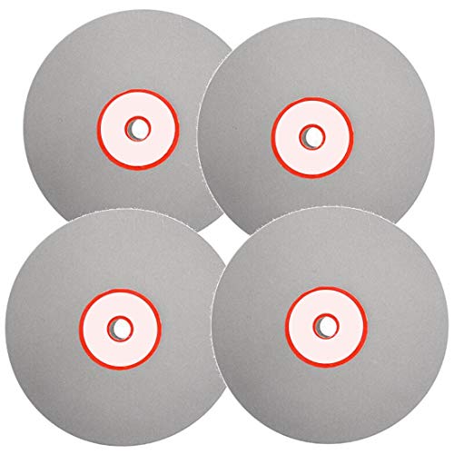 CruSio 4Pcs Diamond Polishing Disc 600 800 1200 3000 Grit 6 Zoll Flaches Lap -Schleif -Läder -Schleifscheibenwerkzeug Mit Schleifscheiben von CruSio