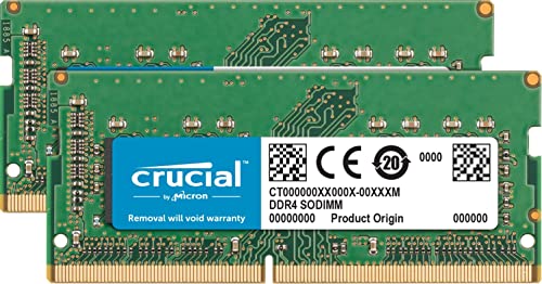 Crucial 32GB Kit (16GBx2) DDR4 2666 MT/s (PC4-21300) CL19 DR SODIMM 260pin Arbeitsspeicher für Mac CT2K16G4S266M von Crucial