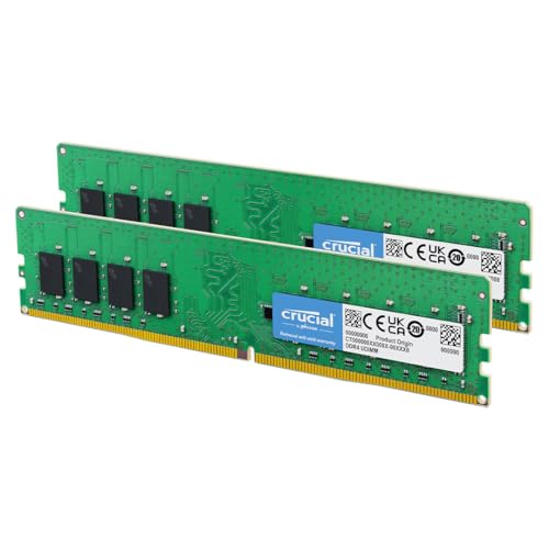 Crucial RAM 16GB (2x8GB) DDR4 3200MHz CL22 (2933MHz oder 2666MHz) Desktop Arbeitsspeicher Kit CT2K8G4DFRA32A von Crucial