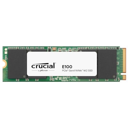 Crucial E100 2TB M.2 PCIe Gen4 NVMe Interne SSD, bis 5.000 MB/s, Laptop und Desktop kompatibel - CT2000E100SSD8 von Crucial