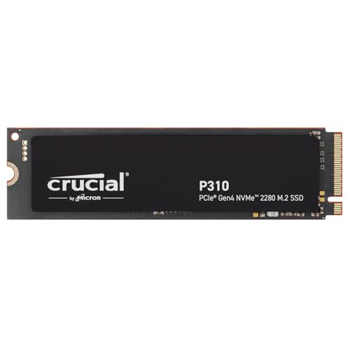 Crucial P310 SSD 500GB M.2 2280 PCIe Gen4 NVMe Interne SSD, bis 6.600 MB/s, Gaming für Laptop und Desktop PC, SSD Festplatte - CT500P310SSD801 von Crucial