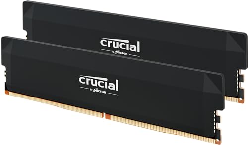 Crucial Pro DDR5 RAM 32GB Kit (2x16GB) 6000MHz CL36, Overclocking Edition, Intel XMP 3.0 / AMD Expo, PC Computer Arbeitsspeicher 32GB DDR5 - CP2K16G60C36U5B von Crucial