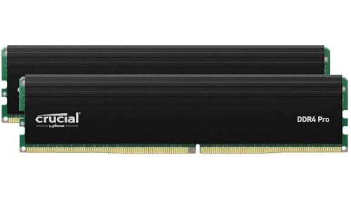 Crucial Pro DDR4 RAM 64GB Kit (2x32GB) 3200MHz, Intel XMP 2.0, PC Computer Arbeitsspeicher - CP2K32G4DFRA32A von Crucial